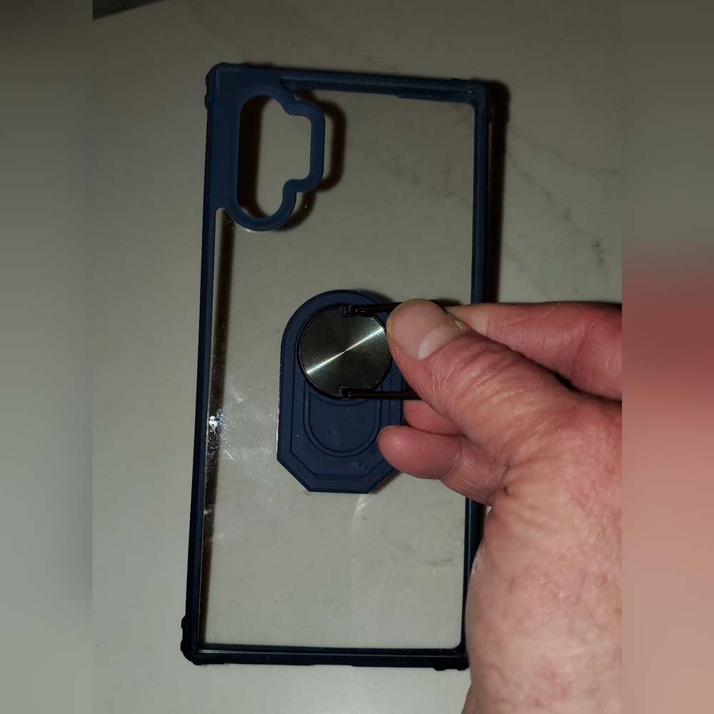 NWB Black&Clear Phone Case For GalaxyNote10P W/ 360° Handle - Picture 5 of 6